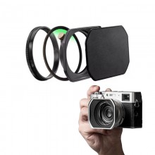 MRCUV Adapter Hood Kit for FUJIFILM X100 Series X100/X100V/X100VI/X100F/X100S/X100T (Black)