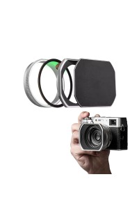 MRCUV Adapter Hood Kit for FUJIFILM X100 Series X100/X100V/X100VI/X100F/X100S/X100T (Silver)