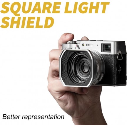 MRCUV Adapter Hood Kit for FUJIFILM X100 Series X100/X100V/X100VI/X100F/X100S/X100T (Silver)