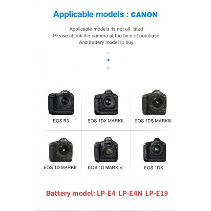 2600mAh Replacement LP-E19 Battery Pack