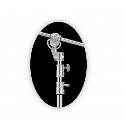 NiceFoto LS-M6 Stainless Steel Heavy Duty Adjustable Light Stand With Wheels and Arms