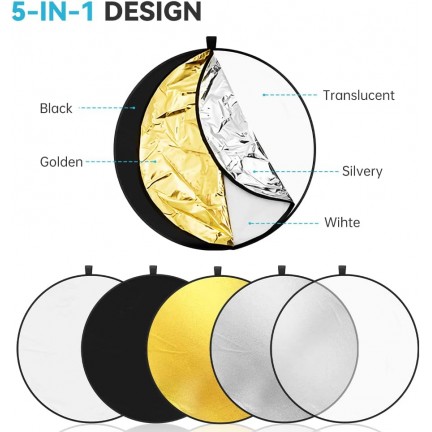 NiceFoto SR-5-Ø22" 5in1 Round Reflector Discs (56cm)