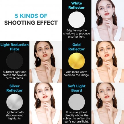 NiceFoto SR-5-Ø22" 5in1 Round Reflector Discs (56cm)
