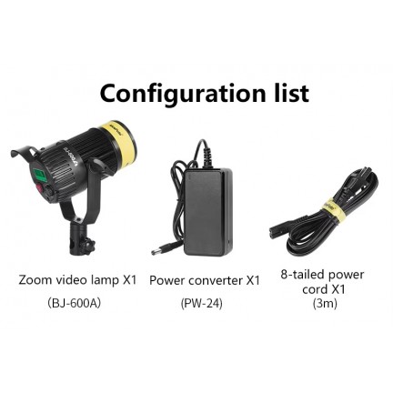 NiceFoto BJ-600A 35W Bi-Color Zoom LED Video Light