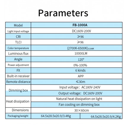 NiceFoto FB-1000A 100W Bi-Color Folding Fabric LED Light