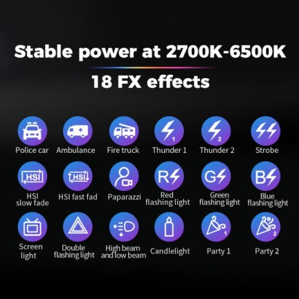 NiceFoto FB-1000C 100W RGBW Folding Fabric LED Light