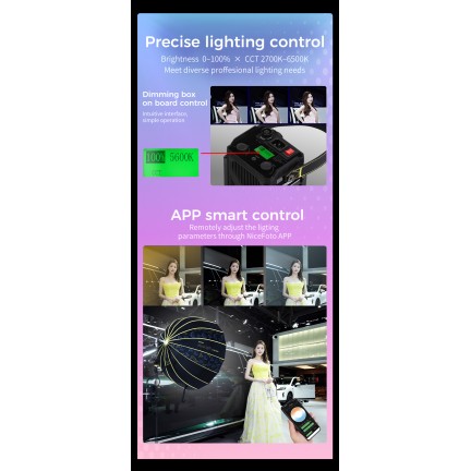 NiceFoto DL80-1000A 100W Bi-Color Umbrella Light(With Grid)