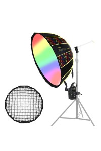 NiceFoto DL80-1000C 100W RGB Umbrella Light(With Grid)