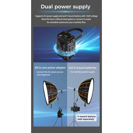 NiceFoto DL80-1000C 100W RGB Umbrella Light(With Grid)