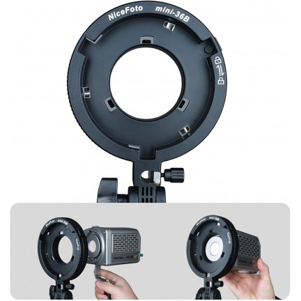 NiceFoto Mini-36B Mini to Bowens Mount Adapter