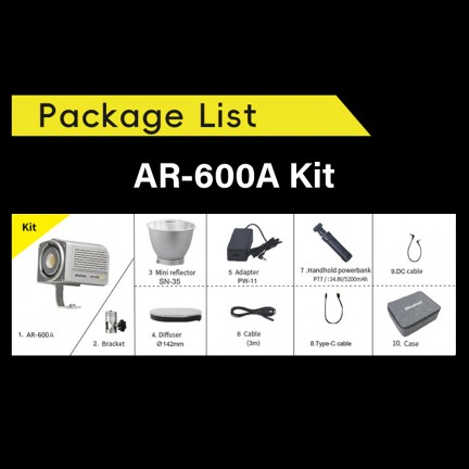 NiceFoto AR-600A Bi-Color Mini Portable LED Video Light Kit