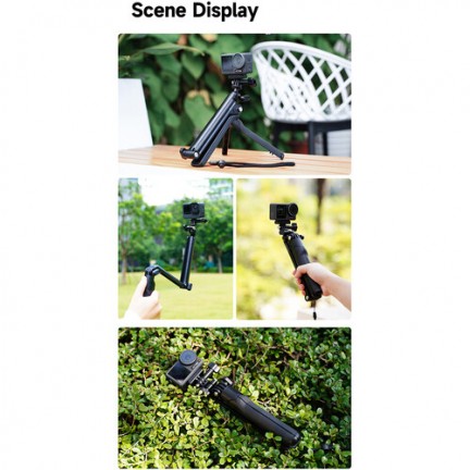 TELESIN Multifunctional Foldable Tripod Selfie Stick Mount for Action Cameras