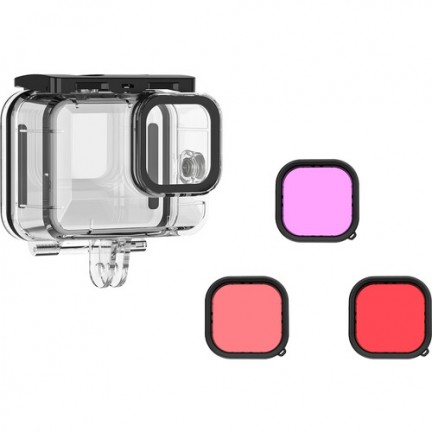 TELESIN 45M Diving Waterproof Case with Lens Filter for GoPro Hero 12/11/10/9