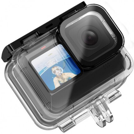 TELESIN 45M Diving Waterproof Case with Lens Filter for GoPro Hero 12/11/10/9