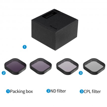 TELESIN ND & CPL Lens Filters Set for GoPro Hero 12/11/10/9/ Mini