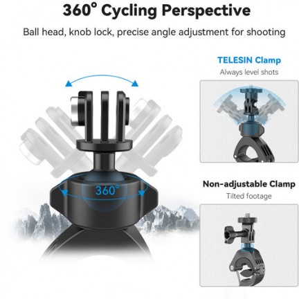 TELESIN Bike Handlebar Clamp Mount