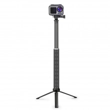 TELESIN Carbon-Fiber Selfie Monopod with Aluminum Tripod for Action Cameras 0.9M