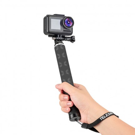 TELESIN Carbon-Fiber Selfie Monopod with Aluminum Tripod for Action Cameras 0.9M
