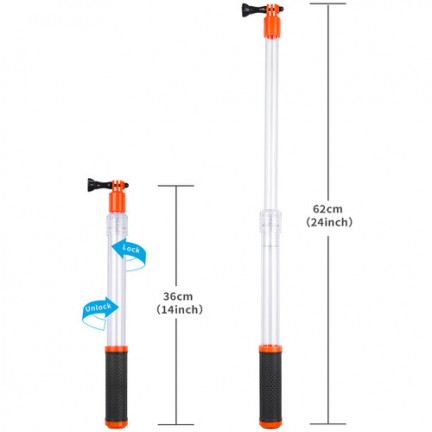 TELESIN Floating Translucent Waterproof Selfie Stick