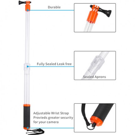 TELESIN Floating Translucent Waterproof Selfie Stick