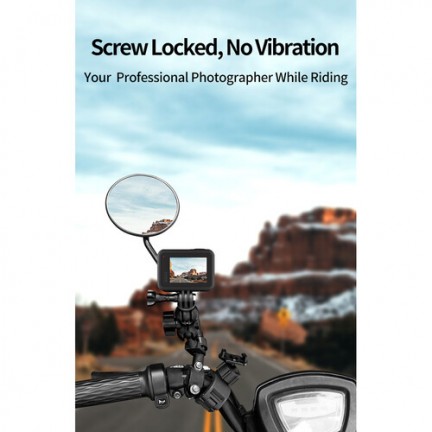 TELESIN Motorcycle Rear View Mirror Mount for GoPro/DJI Action Cameras