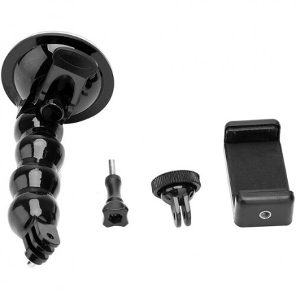 TELESIN Jaws Flex Suction Cup Car Window Mount Holder With Flexible Gooseneck Extension