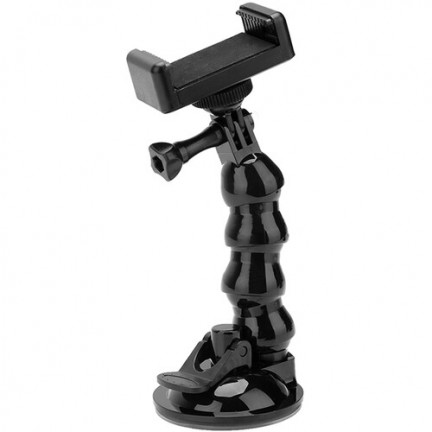 TELESIN Jaws Flex Suction Cup Car Window Mount Holder With Flexible Gooseneck Extension