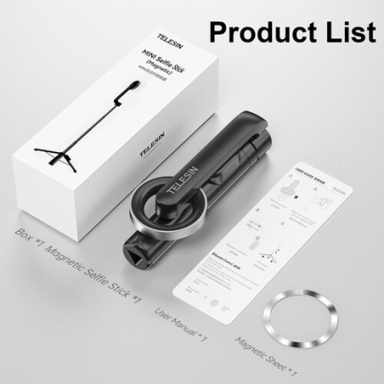 TELESIN Mini Magnetic Bluetooth Selfie Stick for iPhone