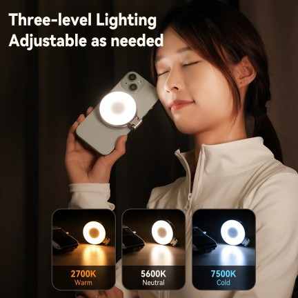 TELESIN C03 Magnetic Selfie Ring Light