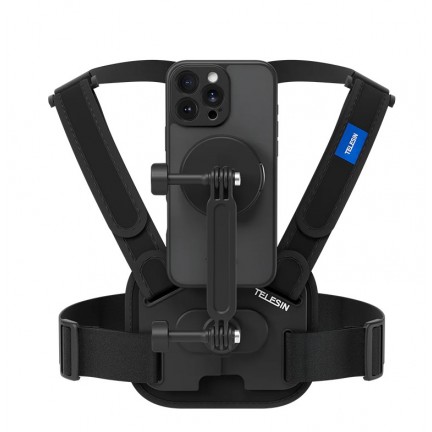 TELESIN Elastic Sports Chest Strap for iPhone 16 Pro