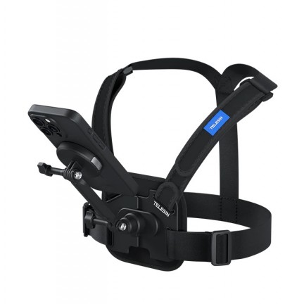 TELESIN Elastic Sports Chest Strap for iPhone 16 Pro