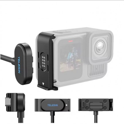 TELESIN Magnetic Door And Power Cable Kit for Hero 13/12/11/10/9