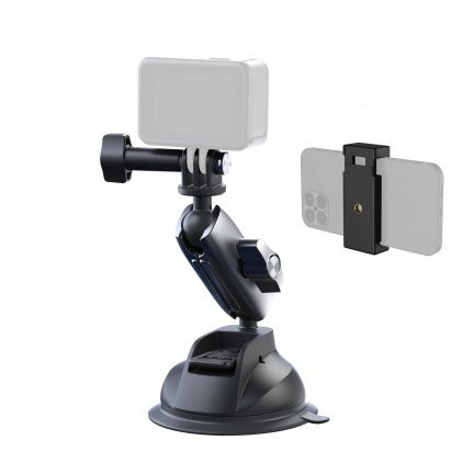 TELESIN Aluminum Alloy Camera Suction Cup Mount