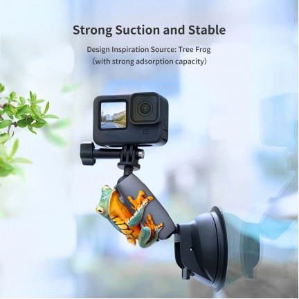 TELESIN Aluminum Alloy Camera Suction Cup Mount