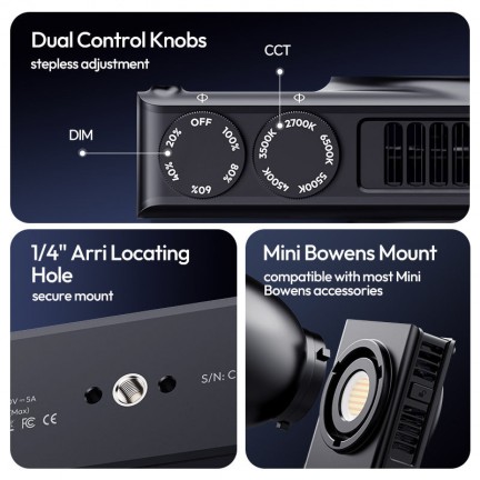 Ulanzi C01 100W Bi-Color Portable COB LED Video Light