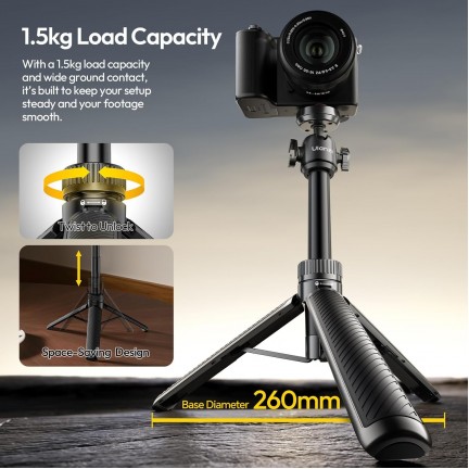Ulanzi MT90 Cka Quick-Release Tripod for GoPro Hero Insta360 DJI Osmo Pocket/Action/360 Small Cameras