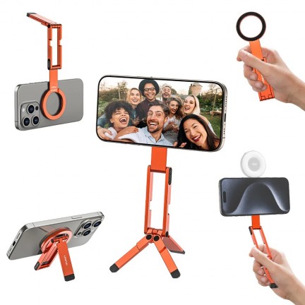 Ulanzi MA60 Foldable Magnetic Phone Tripod (Orange) Ulanzi MA60 Foldable Magnetic Phone Tripod (Orange)