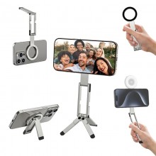 Ulanzi MA60 Foldable Magnetic Phone Tripod (Silver) Ulanzi MA60 Foldable Magnetic Phone Tripod (Silver)