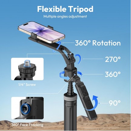 Ulanzi TT23 Auto Face Tracking Tripod and Selfie Stick
