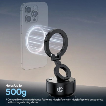 Ulanzi SK-22 Electric Suction Cup MagMount Phone Holder for iPhone & Android, Magnetic Vacuum Mount