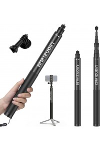 Ulanzi VL02 2.7M Carbon Fiber Selfie Stick Invisible Pole for GoPro Insta360 DJI Osmo Action Camera