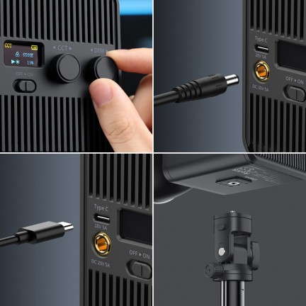 Ulanzi ML100Bi 100W Bi Color COB Video Light with Built-In Battery