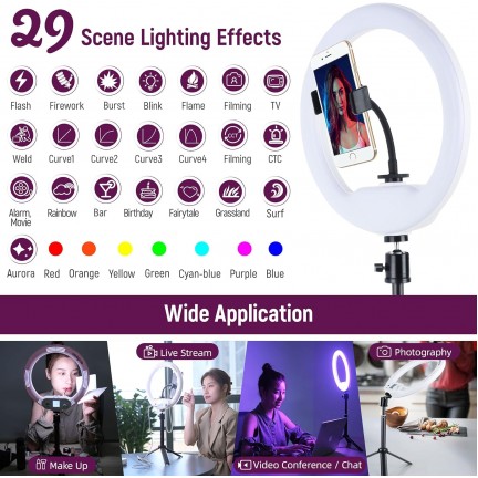 VILTROX WE-9 RGB Live Broadcast Ring Light (10.4")