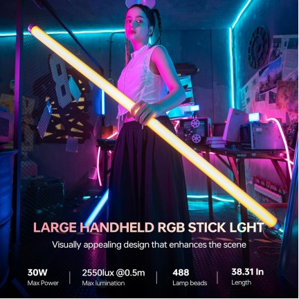 VILTROX K90 2 Kit 30W Handheld RGB LED Light Stick Black (38.31")