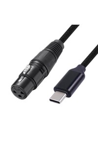 USB Type C To XLR Adapter Type C Male To 3 Pin XLR Female Microphone Cable 3 Meter