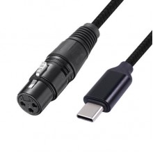 USB Type C To XLR Adapter Type C Male To 3 Pin XLR Female Microphone Cable 3 Meter