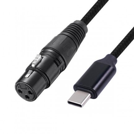 USB Type C To XLR Adapter Type C Male To 3 Pin XLR Female Microphone Cable 3 Meter