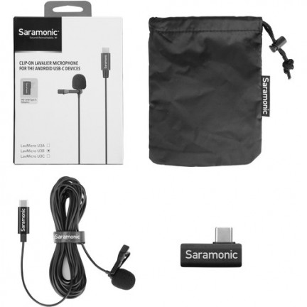 Saramonic LavMicro U3B Omnidirectional Lavalier Microphone with USB Type-C Connector