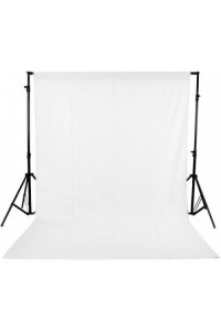 خلفية تصوير قماش لون ابيض مع استاند حامل للخلفيات