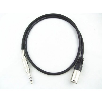 cable 1/4''Jack 6.5mm Male to XLR Male Microphone Mono Cable Foil+Braided Shielded 5M